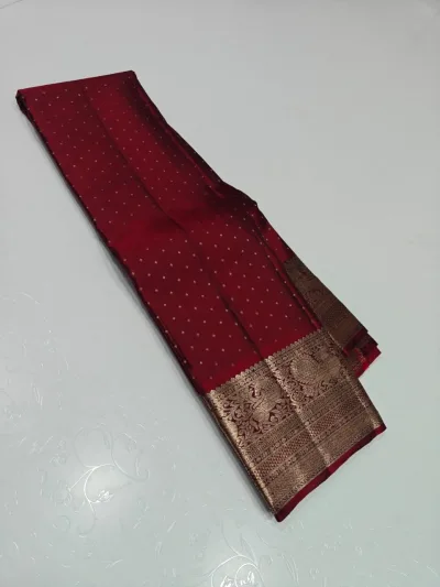 Wine Kanchipuram Silk Saree